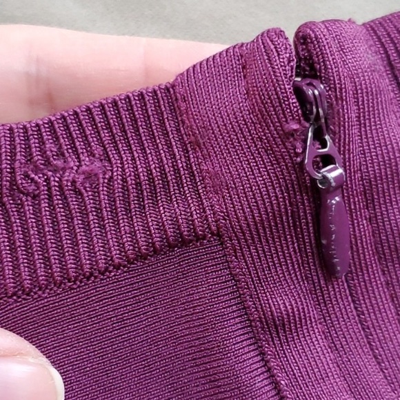 Herve Leger Paris Amethyst Long Sleeve Dress - Picture 9 of 11